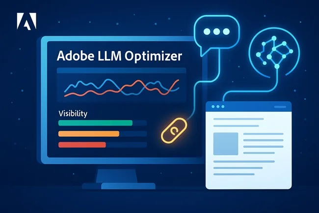 Representative image of Adobe’s LLM Optimizer platform, designed to help businesses stay visible as AI search reshapes the future of digital discovery.