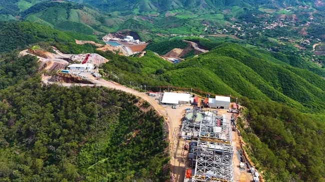 Aerial view of Endeavour Silver Corporation’s Terronera mine in Jalisco, Mexico, showing the newly commissioned processing plant and surrounding mountainous terrain.