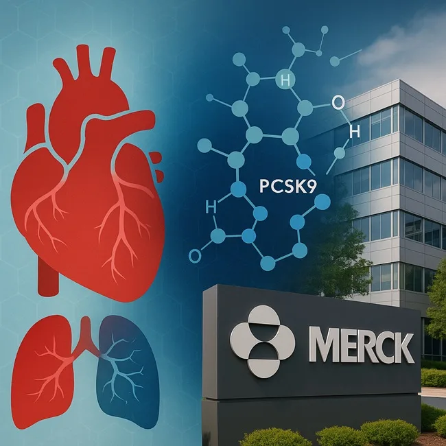 Representative image illustrating Merck & Co., Inc.'s emerging cardiometabolic franchise, spotlighting next-generation therapies like WINREVAIR, enlicitide, and Ohtuvayre in pulmonary hypertension, PCSK9 inhibition, and chronic urticaria.