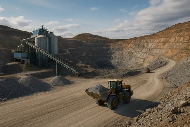 Representative image of silver mining infrastructure at an open-pit site, reflecting James Bay Minerals’ Shafter Silver Project acquisition and U.S. precious metals expansion.