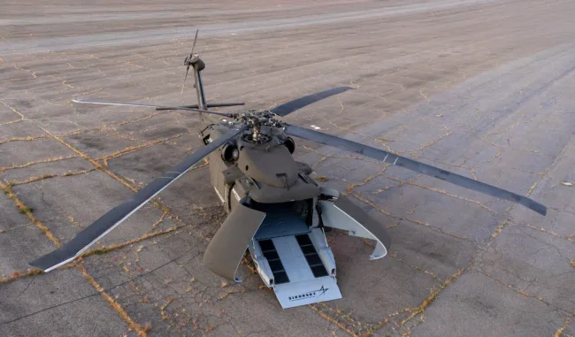 By removing the cockpit, crew stations, and seats, Sikorsky’s S-70UAS U-Hawk helicopter transforms the Black Hawk into the world’s first fully autonomous utility aircraft.