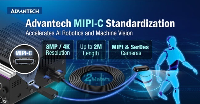 Advantech (TWSE: 2395) launches MIPI-C standard to unlock AI robotics and edge vision scale
