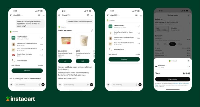 Instacart becomes first to offer end-to-end grocery checkout within ChatGPT