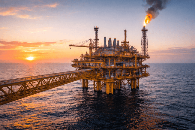 Representative image of a North Sea gas platform. Serica Energy’s £57 million acquisition of Spirit Energy assets adds high-efficiency, low-emission production hubs to its Southern North Sea portfolio.
