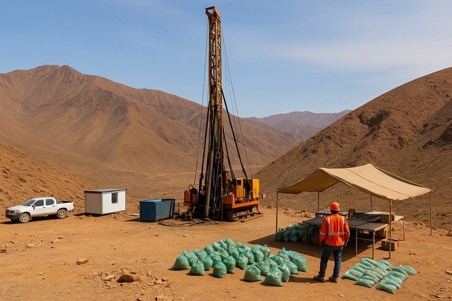Representative image of a copper exploration site in rugged terrain, reflecting the growing role of junior copper developers in meeting energy transition demand.