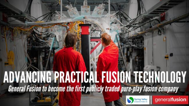 General Fusion to go public via SVAC merger in landmark $1B deal for magnetized target fusion