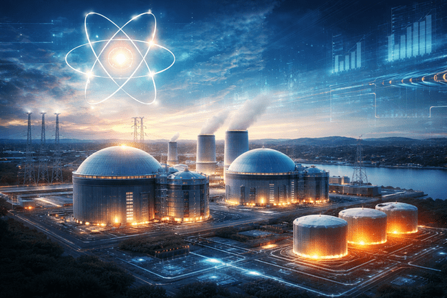 Representative image of a next-generation nuclear power facility. Meta’s partnership with TerraPower to build up to eight Natrium reactors could redefine how data centers are powered in the AI era.