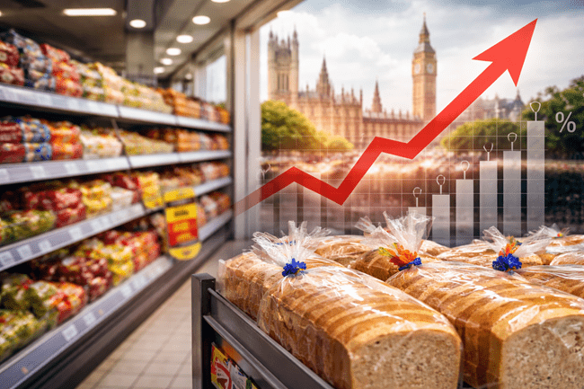 A representative image showing packaged bread on supermarket shelves in the United Kingdom, illustrating how everyday food staples are increasingly at the centre of tougher antitrust scrutiny as cost-of-living pressures shape UK competition policy.