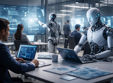 Representative image showing AI-powered coworkers operating alongside human teams in an enterprise environment, reflecting how Capgemini and OpenAI aim to move AI from experimentation to large-scale execution.