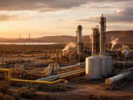 Representative image of a large-scale Australian gas processing facility, reflecting the type of Moomba-linked infrastructure underpinning Santos Limited’s long-term South Australia gas supply agreement supporting the Whyalla green iron transition.