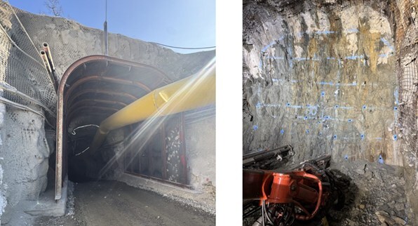 Inside the Apex mine: the underground decline entrance and active working face
