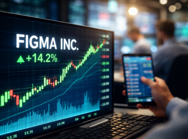 Representative image: Figma Inc. shares surged in premarket trading after the design software company issued strong revenue guidance and outlined its artificial intelligence growth strategy, lifting investor sentiment.