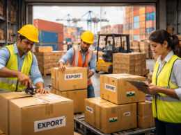 Representative image showing Indian MSME exporters preparing consignments for global markets, reflecting the Export Promotion Mission push to strengthen small business participation in international trade.
