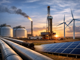 Representative image illustrating North American energy infrastructure, as Enbridge Inc. reports record 2025 results, reaffirms 2026 guidance, and expands its $39 billion secured growth backlog across pipelines, gas, and renewable power.