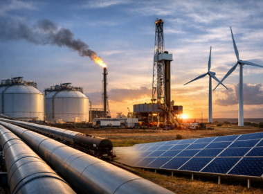 Representative image illustrating North American energy infrastructure, as Enbridge Inc. reports record 2025 results, reaffirms 2026 guidance, and expands its $39 billion secured growth backlog across pipelines, gas, and renewable power.