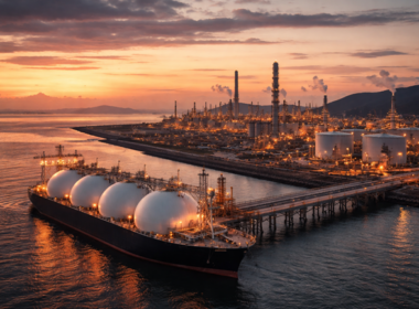 Representative image of a liquefied natural gas export facility, aligning with Woodside Energy Group Ltd’s FY2025 results and its pivot toward LNG-led reinvestment.