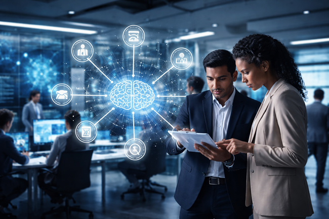 Representative image illustrating how Tata Consultancy Services and ServiceNow are embedding agentic AI into enterprise workflows to move companies beyond pilots toward large-scale, governed automation.