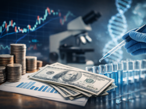 Representative image illustrating the intersection of biotechnology research and capital markets, reflecting Nektar Therapeutics’ $460 million public offering and its advancing rezpegaldesleukin autoimmune drug program.