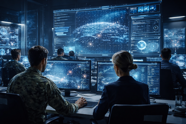 Representative image. Defence software and AI platforms being developed and tested in secure command environments, reflecting Defence Holdings’ push to move sovereign defence capability upstream.
