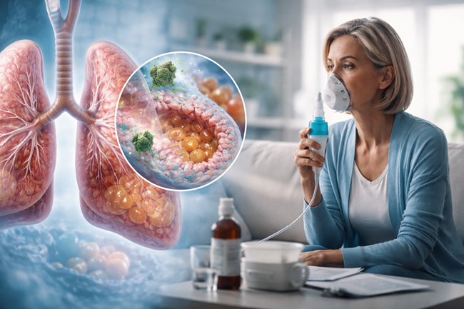 Representative image showing an inhaled respiratory therapy concept for autoimmune pulmonary alveolar proteinosis, reflecting Savara Inc.’s MOLBREEVI FDA priority review milestone and the shift toward targeted treatment ahead of the August 2026 decision.