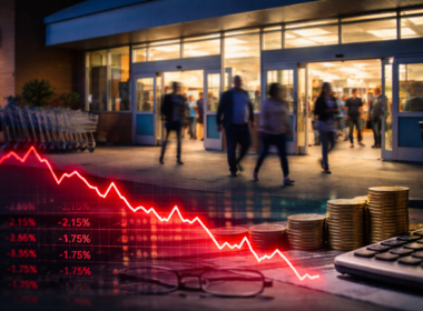Representative image showing shoppers entering a large-format retail store, reflecting market focus on why Walmart Inc. shares moved lower despite strong Q4 FY26 earnings, margin expansion, and eCommerce growth.