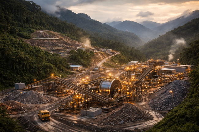 Representative image: A large-scale gold mining operation illustrating the type of high-throughput processing and cash-generating infrastructure underpinning Lundin Gold Inc.’s record 2025 performance at Fruta del Norte.