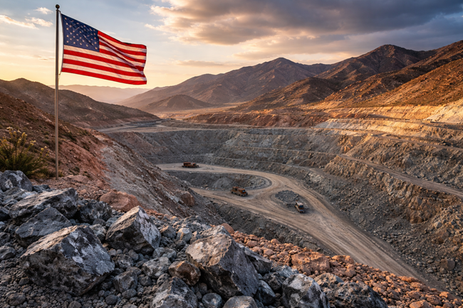 Representative image. An open-pit mining operation in Nevada, reflecting the type of U.S. tungsten projects now drawing strategic attention as companies like Guardian Metal Resources advance domestic supply chain development.