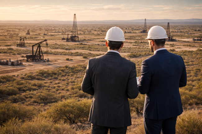 Representative image illustrating large‑scale shale oil operations in the Delaware Basin, reflecting the strategic rationale behind Devon Energy Corporation and Coterra Energy Incorporated’s $58 billion merger to build a low‑cost, cash‑generative U.S. shale leader.