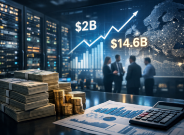 Representative image: Conceptual illustration of AI data center infrastructure and venture capital investment, reflecting the record $2 billion Series C funding round that valued Nscale at $14.6 billion as the UK-based AI infrastructure hyperscaler expands GPU compute and cloud capacity globally.