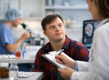 Representative image of a clinical trial setting highlighting Aelis Farma’s Phase 2B AEF0217 study targeting cognitive and behavioral impairments in Down syndrome patients across Europe.