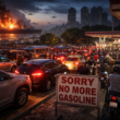 Representative image of Asia’s fuel crisis deepening as the Philippines declares an energy emergency after Strait of Hormuz shipping disruptions raised fears over regional oil supply and fuel availability.