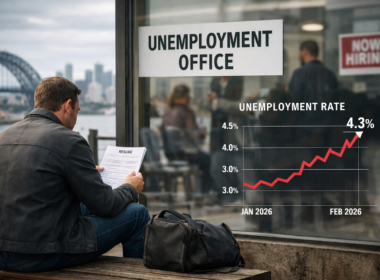 Australia unemployment rate rises to 4.3% in February 2026 as full-time jobs decline, highlighting labour market pressure and hiring slowdown across key sectors (Representative image)
