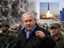 Israeli Prime Minister Benjamin Netanyahu calls for European support against Iran following the Diego Garcia missile escalation, as global tensions rise after long-range strike — representative image.
