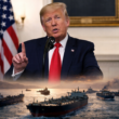 Representative image of United States President Donald Trump and oil tankers in the Strait of Hormuz, illustrating the story on Trump extending the Hormuz deadline again as United States-Iran indirect talks advance through Pakistan.