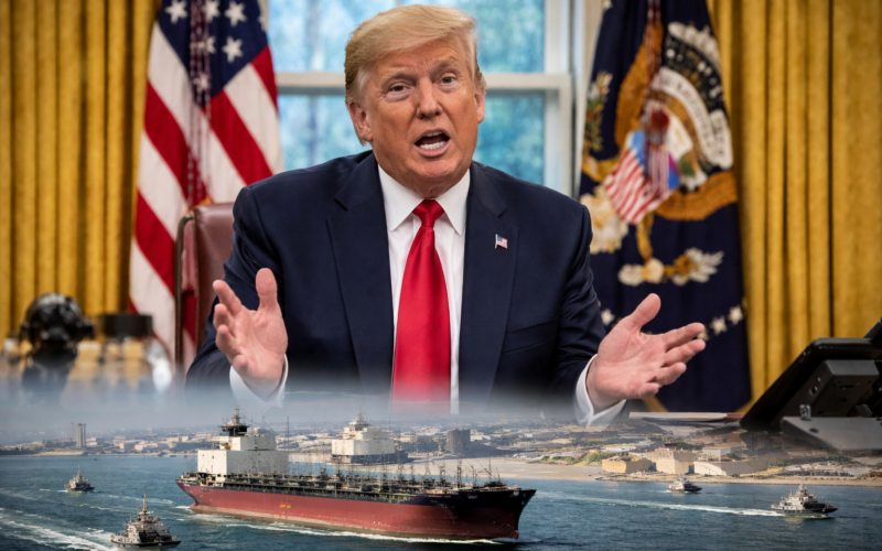 Representative image of United States President Donald Trump speaking in the Oval Office as markets watch Iran’s reported oil and gas concession tied to Strait of Hormuz transit flows, a development at the center of the latest Trump-Iran-Hormuz story.