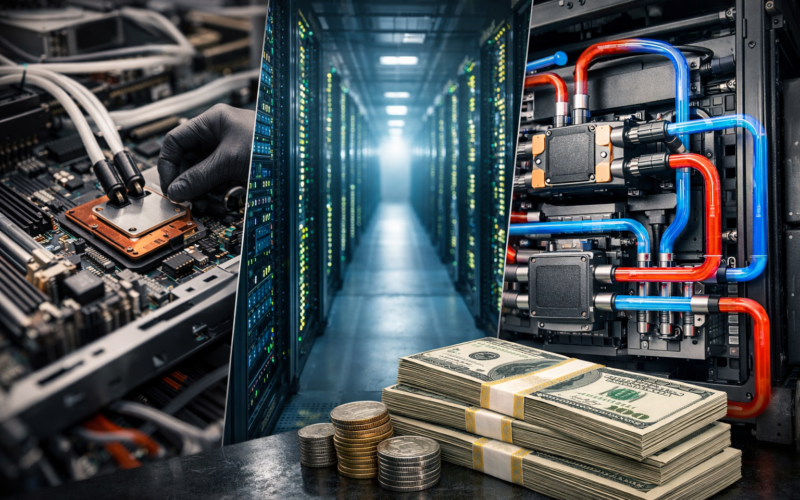 Ecolab’s $4.75 billion CoolIT Systems acquisition signals rising stakes in AI data centre cooling, as liquid cooling technologies become critical to high-performance computing infrastructure (Representative image).