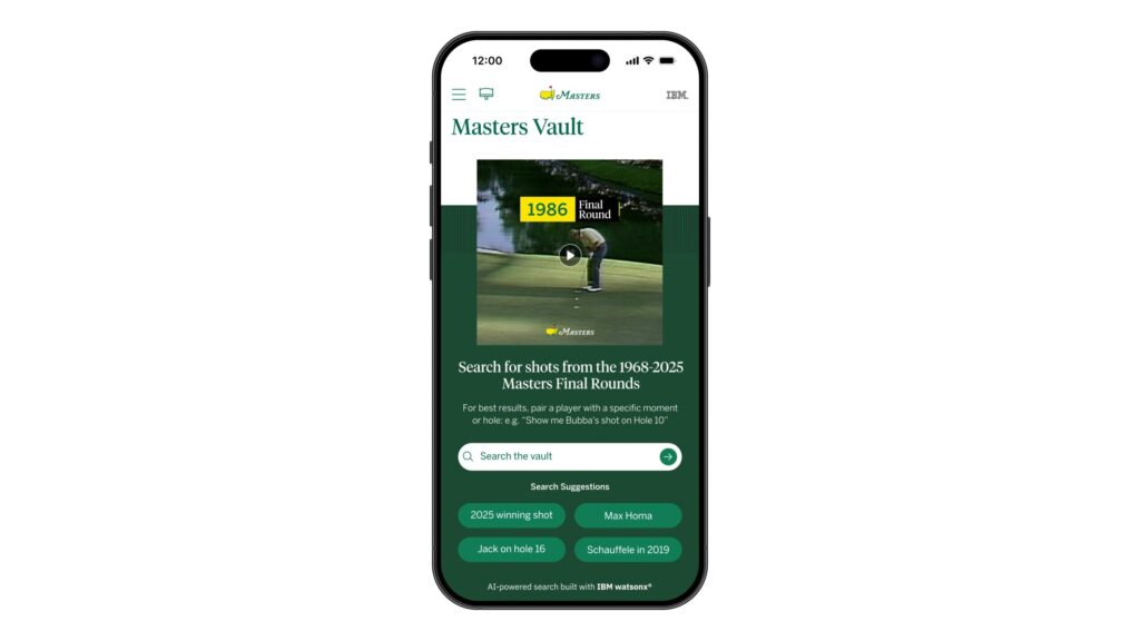 IBM (NYSE: IBM) launches agentic AI at the Masters Tournament, unlocking 50 years of Augusta video history with watsonx