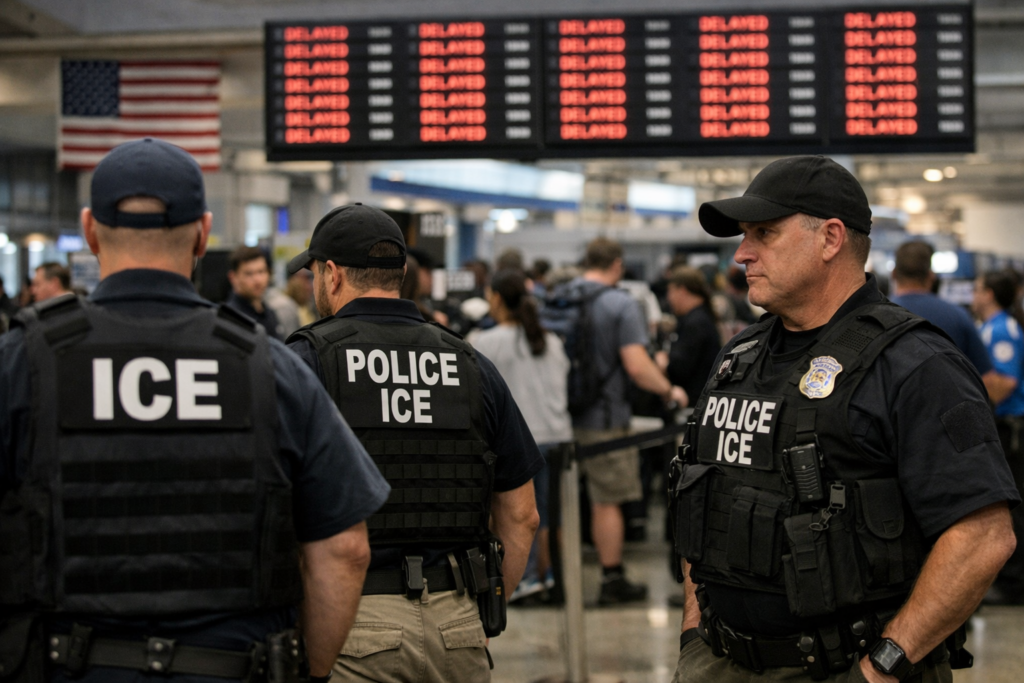 ICE airport deployment threat intensifies as DHS shutdown disrupts US travel, with delays mounting ahead of Trump’s Monday deadline (representative image)