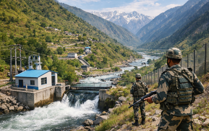 India’s small hydro power push gains momentum as the government targets ₹15,000 crore investment, 51 lakh jobs, and border infrastructure strengthening—run-of-river projects expand clean energy capacity in remote regions (representative image).