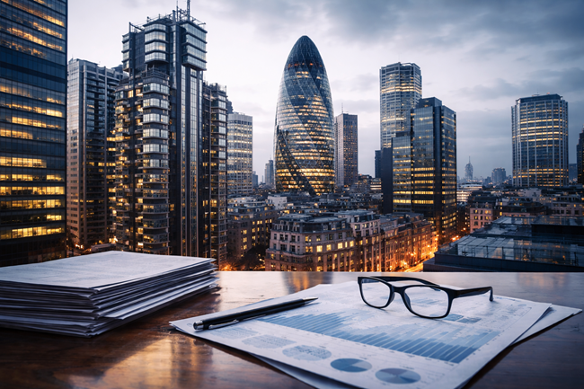Representative image of London’s financial district highlighting the Lloyd’s of London insurance market as Zurich Insurance Group moves to acquire Beazley plc in an $11 billion specialty insurance deal reshaping the global insurance industry.