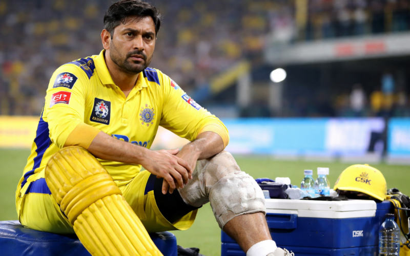 Representative image of MS Dhoni in an IPL-style cricket setting, used for illustrative purposes alongside coverage of Chennai Super Kings’ early 2026 injury setback.