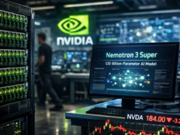 Representative image of AI data center infrastructure illustrating the launch of NVIDIA Corporation’s Nemotron 3 Super model, a 120-billion-parameter system designed to accelerate multi-agent AI reasoning and reshape the economics debate around agentic AI development.