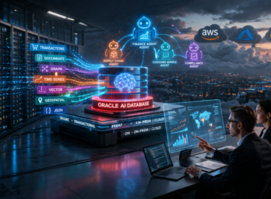 Oracle’s converged AI database architecture enables enterprise AI agents to operate directly on live operational data, intensifying competition with AWS, Microsoft Azure, and Google Cloud. Representative image.