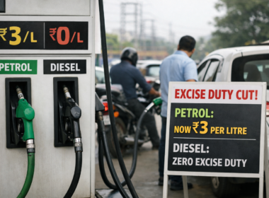 Representative image of a fuel station in India after the excise duty cut on petrol and diesel, as the Hormuz crisis pushes up India’s energy import bill and raises pressure on fuel pricing policy.