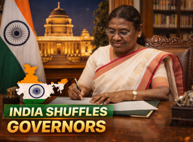 Representative image: President of India Droupadi Murmu signing official documents as Rashtrapati Bhavan announces a major reshuffle of Governors and Lieutenant Governors across nine Indian states and Union Territories.