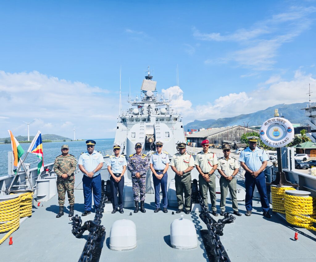 INS Trikand departs Seychelles after maiden Indian Navy participation in Exercise Lamitiye 2026 tri-services drill