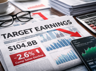 Representative image illustrating financial reports and market analysis following Target Corporation’s 2025 earnings results, which showed declining net sales and comparable store sales as the retailer outlines a multi-year turnaround strategy focused on merchandising, stores, and digital growth.