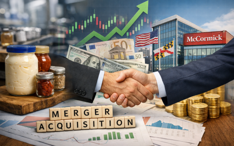Representative image of a strategic merger scenario as Unilever PLC confirms a potential Foods business deal with McCormick & Company, highlighting a €31 billion portfolio shift amid CEO-led beauty pivot acceleration.