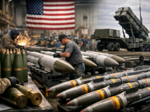 Representative image of a United States defence manufacturing line as the Pentagon signs framework agreements with BAE Systems, Lockheed Martin, and Honeywell Aerospace to expand munitions production and missile defence capacity on a wartime footing.