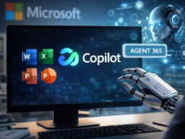Representative image illustrating Microsoft Corporation’s launch of Wave 3 of Microsoft 365 Copilot, highlighting agentic AI capabilities, the new Agent 365 management platform, and the $99-per-user Microsoft 365 E7 Frontier Suite designed to expand enterprise AI productivity workflows.